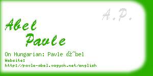 abel pavle business card